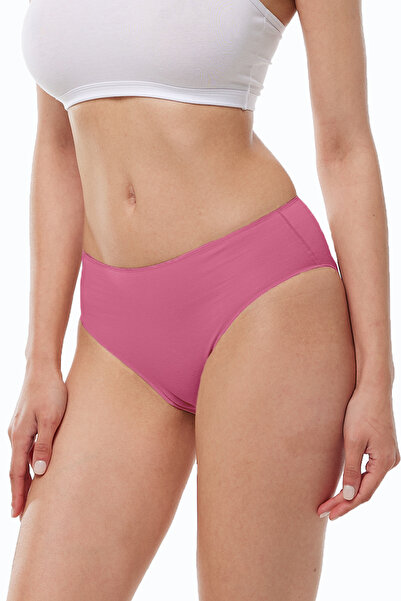 Malabadi Women's Dusty Rose 2-Pack Modal Slim Fit Mid-Waist Slip Panties 187