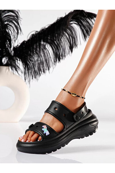 Zaira Women's black platform Sandals made of synthetic material Shasa #19886 ...