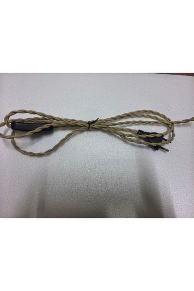 Choice5 سلك طاقة من كتان بطول مترين، يعمل بتيار منسوج 220-250 فولت، مصنوع من ...