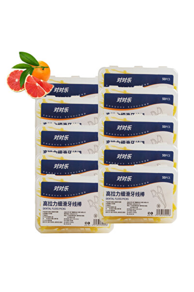 Choice10 جريب فروت - علبة من 10 قطع، 1/2/5/10 قطع، خيط تنظيف أسنان بلاستيكي م...