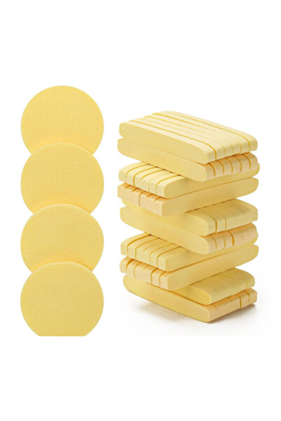 Choice6 حقيبة صفراء تحتوي على 48 قطعة من إسفنج الوجه المضغوط، مثالية لأخصائيي...