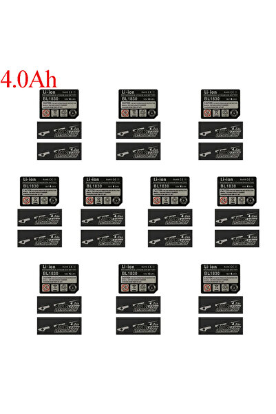 Choice1 4.0 أمبير/ساعة، 10 مجموعات، ملصق بطارية ليثيوم أيون BL1830، 18 فولت، ...