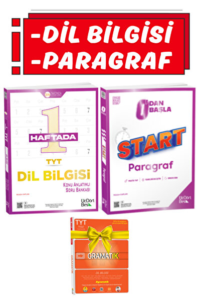 Üç Dört Beş Yayıncılık TYT Dil Bilgisi Konu Anlatımlı Soru Bankası Haftada 1+...