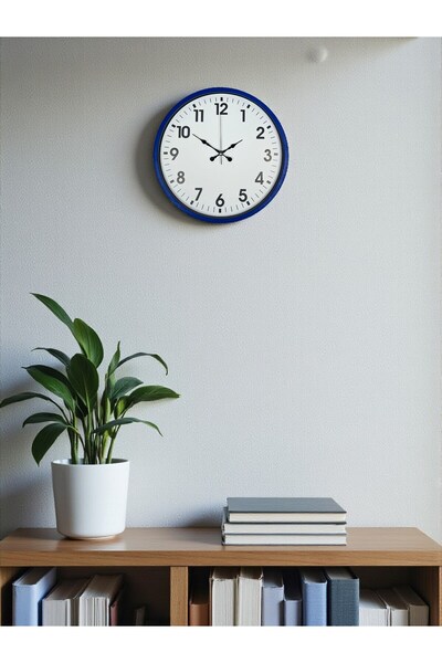 Leyaton 36 cm Navy Blue Standard Wall Clock Lwlhm-Ytrs345