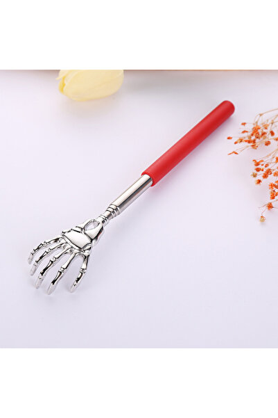 Choice3 أداة حك الظهر الحمراء المصنوعة من الفولاذ المقاوم للصدأ، بمخلب تلسكوب...