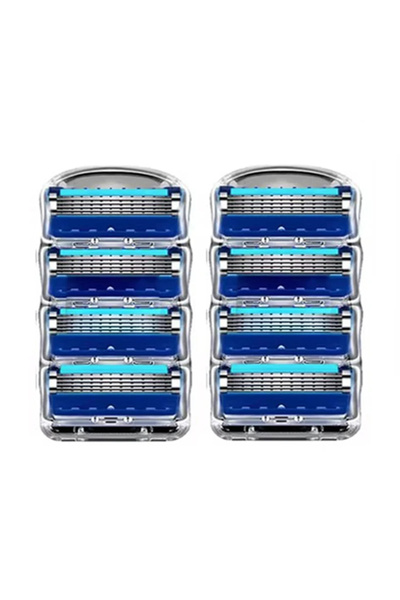 Choice1 8 قطع من شفرات الحلاقة اليدوية للرجال، خمس طبقات من الشفرات، شفرات حل...