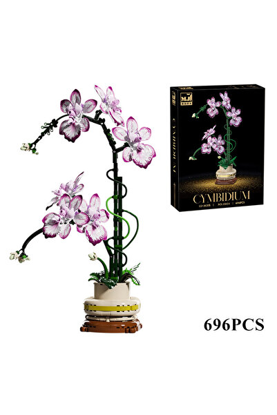Choice9 696 قطعة مع صندوق، مجموعة بناء نباتات الأوركيد سيمبيديوم الإبداعية، ز...