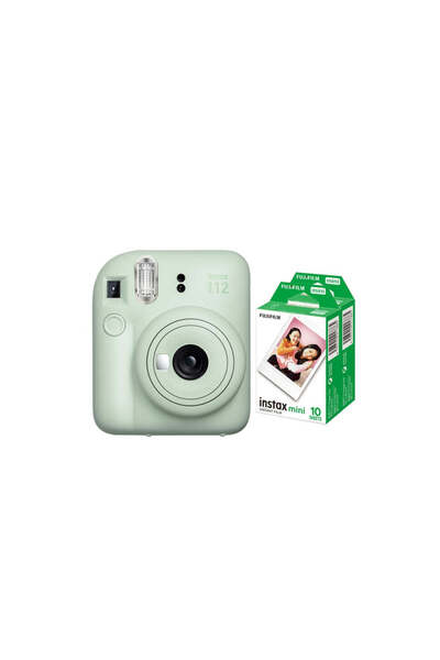 Instax Mini 12 Instant Film Camera Mint Green + Pack 20 Film