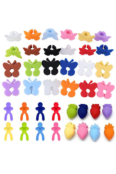 Choice4 mix color total 44 pcs Silicone Wine Glass Marker Juice Champagne Cup...