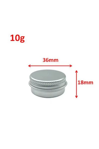 Choice1 10 علب معدنية فارغة من الألومنيوم الفضي، 10 غرامات، 10 علب معدنية، 5 ...