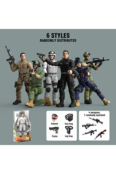 Choice9 Random one set A 1:9 Soldier Model Toy 15 Joints Movable Free Action ...