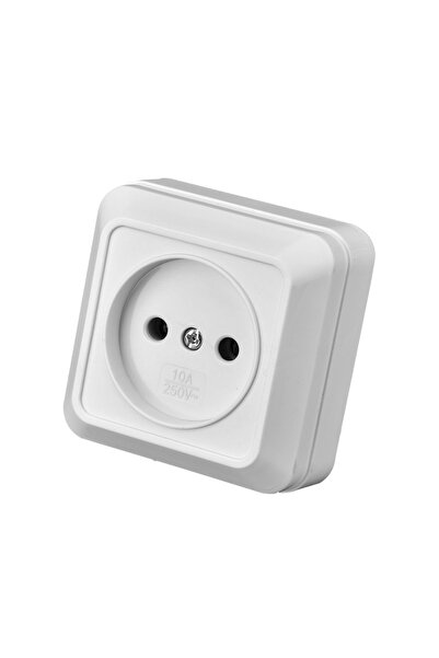 Choice5 EU 1 Socket Not Ground White Power Sket Not Ground Flame Retardant Wa...