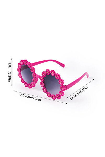 Choice5 Pink Kids Daisy Flower Round Frame Sunglasses Children Girls Birthday...