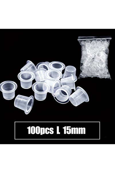 Choice4 ١٠٠ قطعة من أكواب حبر الوشم البلاستيكية للاستخدام مرة واحدة، مقاسات ١...