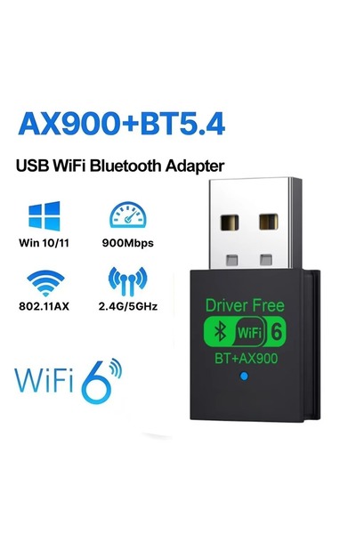 Choice3 بطاقة شبكة لاسلكية صغيرة USB طراز 4 AX900 بتقنية واي فاي 6، مزودة بمس...