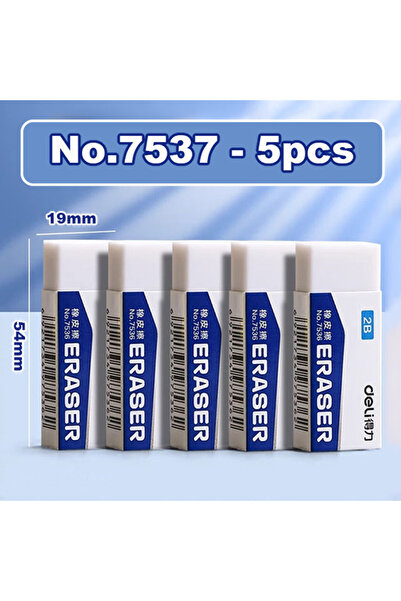 Choice4 Deli 7537-5pcs Deli 5/10pcs 2B Eraser Clean and Mess Free Student Exa...