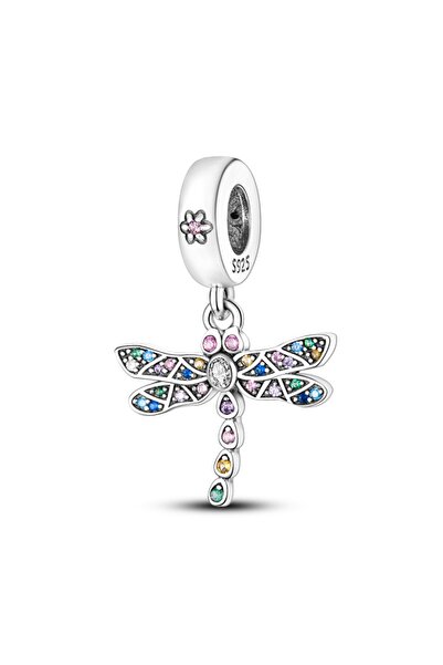 Choice8 KJC169 قلادات فضية عيار 925 رائعة الألوان على شكل يعسوب مرصعة بالزركو...