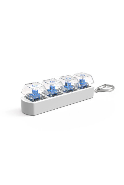 Choice11 CLEAR WHITE 4Keys Finger Button Anti-stress Toys Mechanical Keyboard...