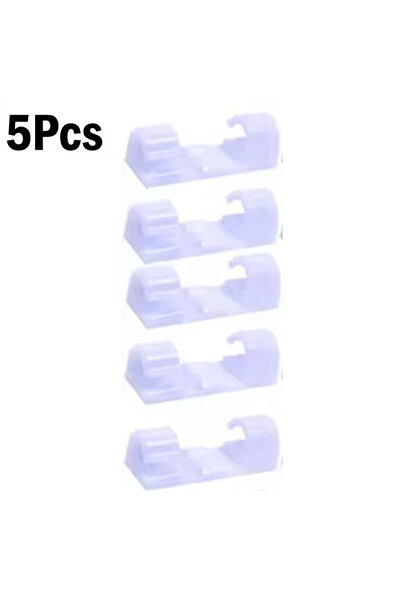 choice2 5 مشابك كابلات بيضاء، منظم أسلاك، حامل أسلاك، إدارة الكابلات، منظم كا...