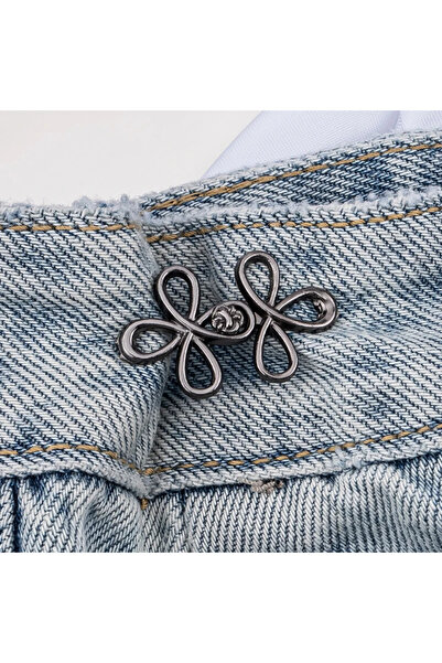 choice2 Gun Black 2PCS Lucky Four-Leaf Clover Alloy Waist Clips - No-Sew Adju...