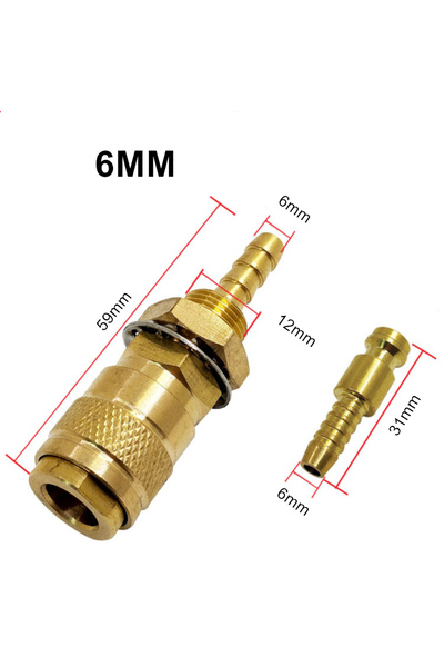 Choice7 M6-Golded 1 Set, Welding Machine Quick Fitting Female Male Water Cool...