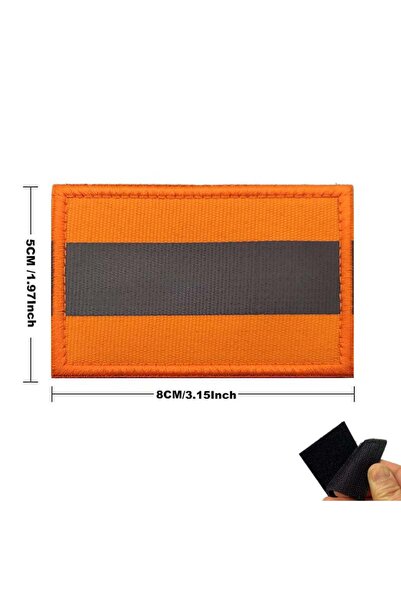 Choice6 HK-06-Orange-8X5CM رقعة شارة إنقاذ عاكسة للضوء مع شريط لاصق، شعار عسك...