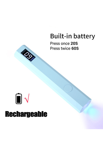 Choice7 مجفف أظافر محمول من YIKOOLIN مزود بمنفذ USB وشاشة عرض، لون أزرق، مصبا...