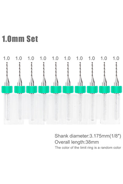 Choice6 10pcs 1.0mm XCAN 0.1mm-2.0mm Import Carbide PCB Drill Bits Print Circ...