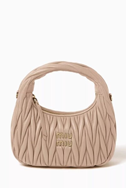 Miu Miu Wander nappa leather hobo Shoulder Bag With Crossbody Strap Zip Closure