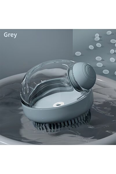 Choice1 فرشاة استحمام رمادية للكلاب مع موزع صابون، شعيرات سيليكون، فرشاة تدلي...