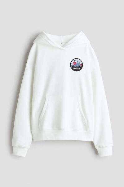 H&M Oversized motif-detail hoodie