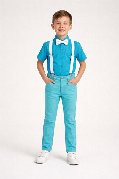 Nacar 23 Nisan 29 Ekim Gösteri Kıyafeti Erkek Çocuk Gömlekli Pantolonlu Papyo...