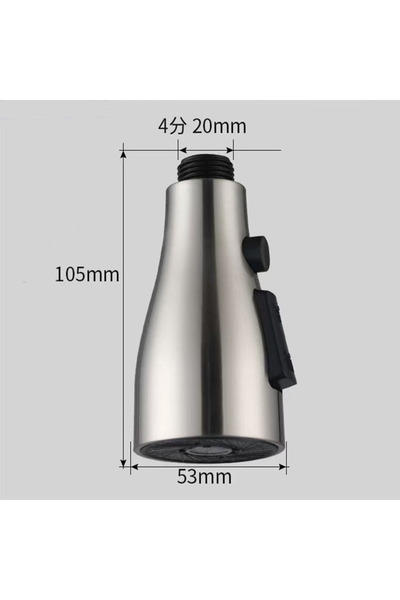 Choice1 ملحقات صنبور مطبخ مصقولة، فوهة رش بديلة، 3 أوضاع، بلاستيك ABS، حوض حم...