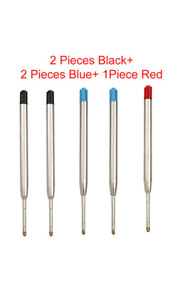 Choice6 5 Pieces Mixed 98mm1.0mm Ballpoint Pen Refills For Parker Pens Medium...