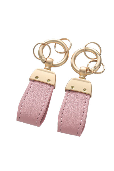 Choice8 Pink French Sheepskin Car Key Chain Women Men Delicate Leather Pendan...