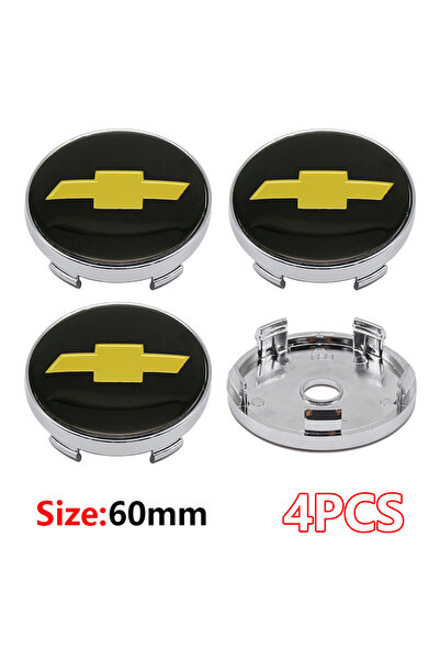 Choice5 black-yellow-4pcs 4Pcs ABS+Aluminum 60mm Emblem Car Wheel Hub Center ...