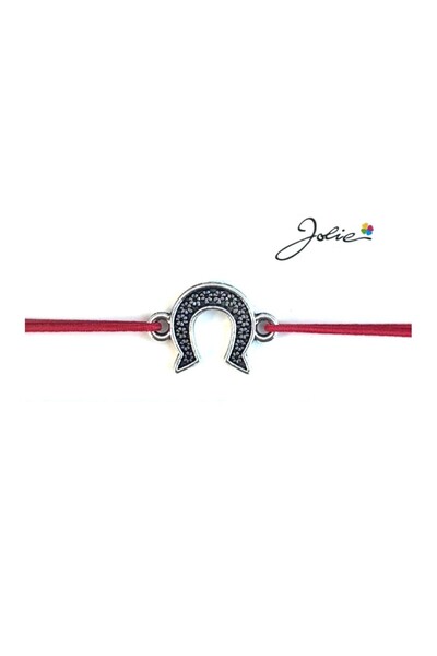 Flippy Βραχιόλι με Μεταλλικό Μενταγιόν, Jolie, Κόκκινο Υφασμάτινο Κορδόνι, Σχ...