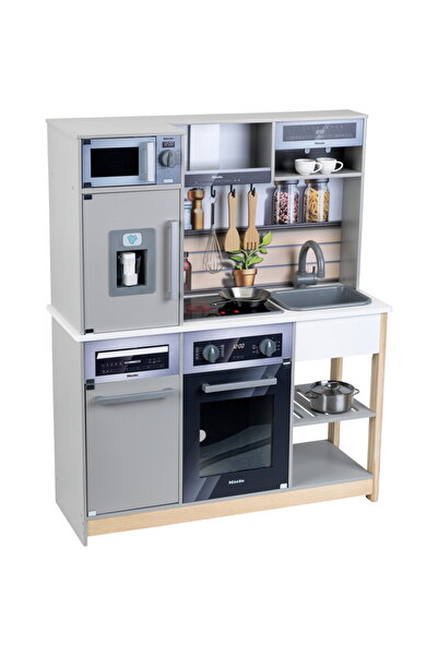 Theo Klein Miele Family Wooden Kitchen, Play Kitchen Grey