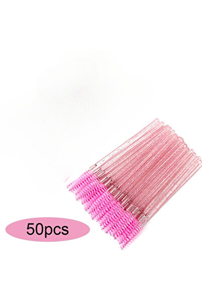 Choice15 crystal pink-50PCS 50/100/300/500pcs Eyebrow Eyelash Brushes Eyelash...