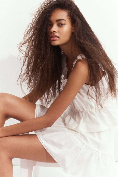 H&M Lace-detail mini skirt