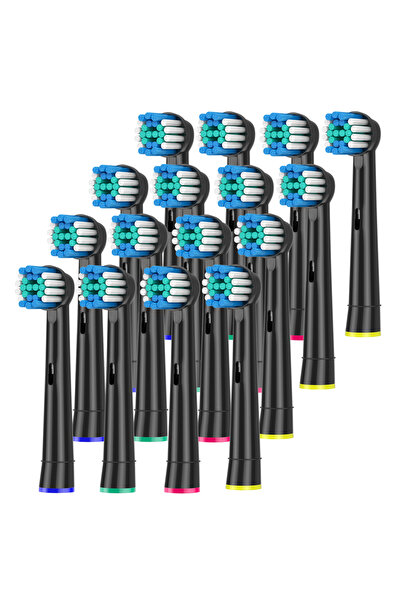 Choice8 16pcs Black Replacement Toothbrush Heads Compatible with Oral B Profe...