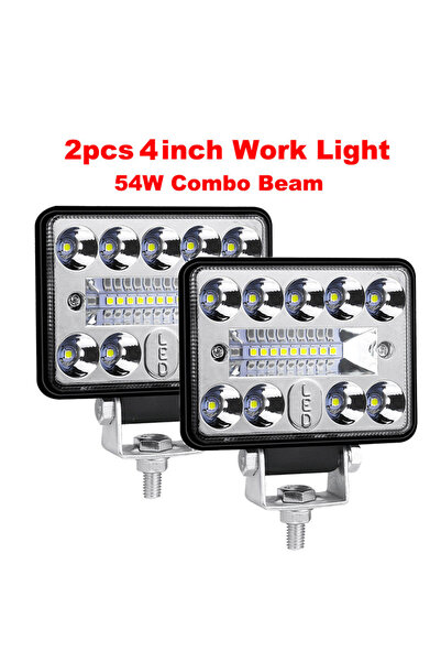 choice2 قطعتان من شريط إضاءة LED بقوة 54 واط، مقاس 4 و5 و6 و7 بوصة، إضاءة LED...