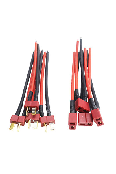 choice2 4 أزواج - 4 قطع من موصلات كابلات Deans Ultra Pigtail T، ذكر/أنثى، 10 ...