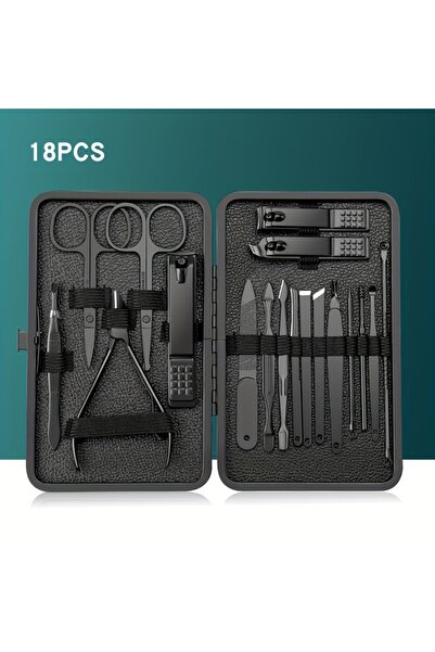 Choice7 Black 18 PCS SET 7/10/12/18/20/24PCS Set Professional Manicure Set Ki...