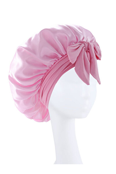 Choice4 قبعة نوم حريرية وردية جديدة للنساء، قبعة ساتان، غطاء للشعر، غطاء ليلي...