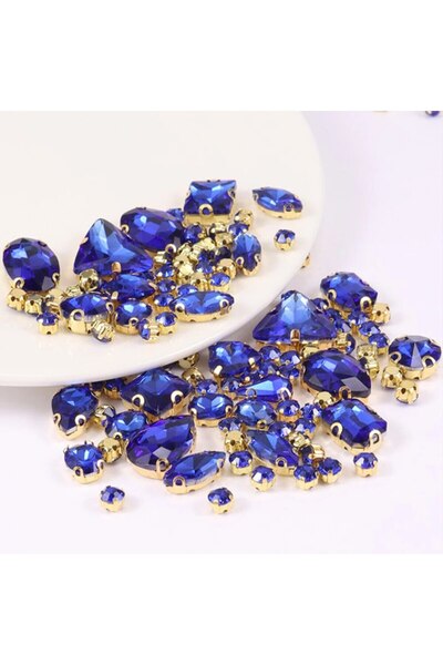Choice11 sapphire Sew On Rhinestones, Choupee 130PCS Sew On Glass Rhinestone ...