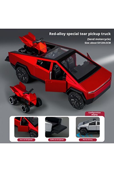 Choice3 Red 1:36 Cybertruck Toys Off Road Vehicle Die Cast Model Car Beach Mo...