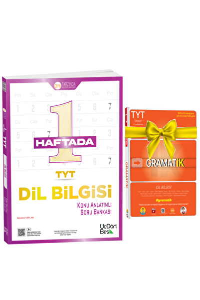 Üç Dört Beş Yayıncılık TYT Dil Bilgisi Konu Anlatımlı Soru Bankası Haftada 1