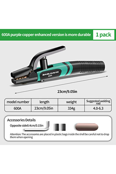 Choice1 كماشة لحام صناعية مقاومة للحرارة بقوة 600 أمبير، كماشة لحام كهربائية ...