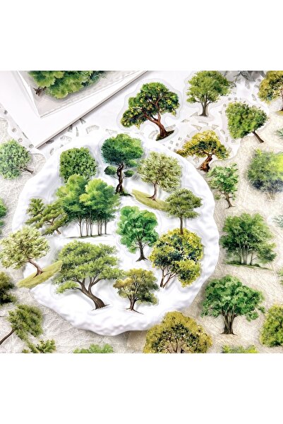 Choice5 ملصقات جِنْجِيانْكِي (40 قطعة/عبوة) - مواد متنوعة للأشجار - ديكور الف...